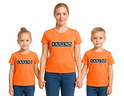 anneler günü Baskılı kadın ve çocuk tshirt pamuklu penye kumaş