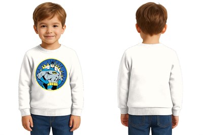 Batman baskılı pamuklu kumaş çocuk sweatshirt