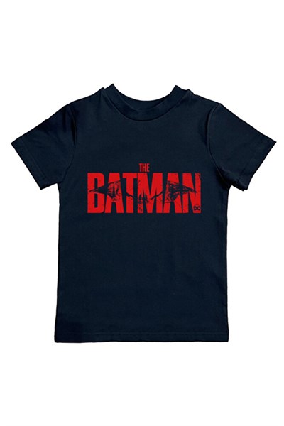 Batman baskılı pamuklu penye kumaş yazlık çocuk tişört