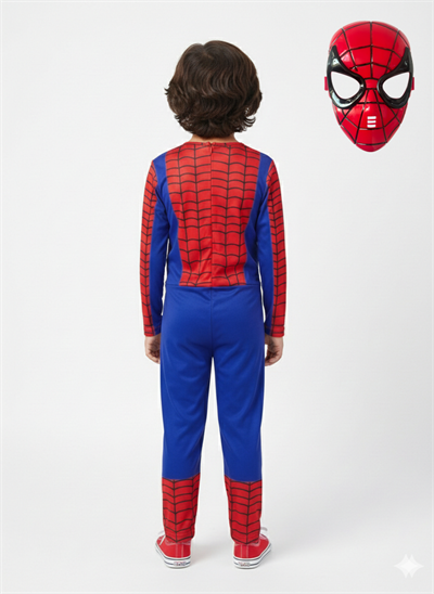 Kaslı Spiderman  Süper Kahraman Örümcek Adam Doğum Günü 2 Maskeli Parti Kaslı Kostümü