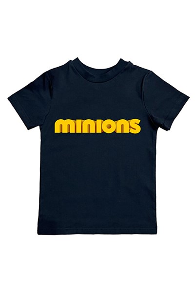 Minions baskılı pamuklu penye kumaş yazlık çocuk tişört