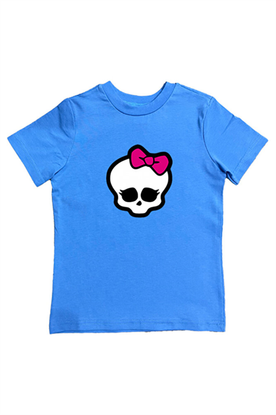 MONSTER HIGH baskılı pamuklu penye kumaş yazlık çocuk tişört