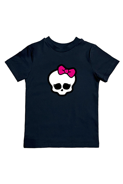MONSTER HIGH baskılı pamuklu penye kumaş yazlık çocuk tişört