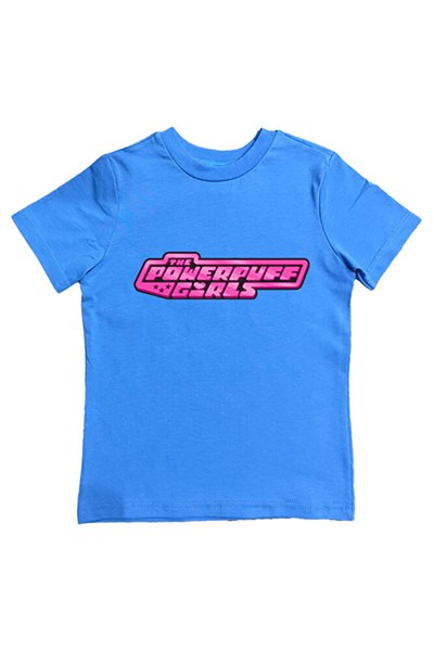 Power Full Girls Baskılı Pamuklu Penye Kumaş Yazlık Çocuk Tişört