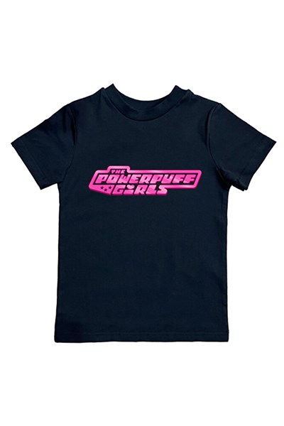 Power Full Girls Baskılı Pamuklu Penye Kumaş Yazlık Çocuk Tişört