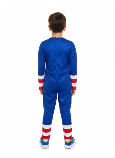 Sonic Kaslı Süper Kahraman Kostüm Maskeli  Sonic Çocuk Kostüm Kaslı kostüm