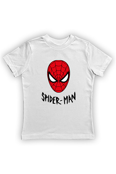 Spiderman baskılı örümcek adam pamuklu penye kumaş yazlık çocuk tişört