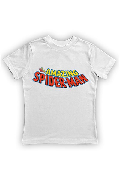 Spiderman baskılı örümcek adam pamuklu penye kumaş yazlık çocuk tişört