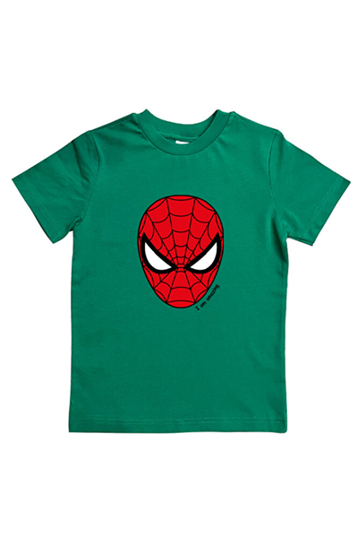 Spiderman baskılı örümcek adam pamuklu penye kumaş yazlık çocuk tişört