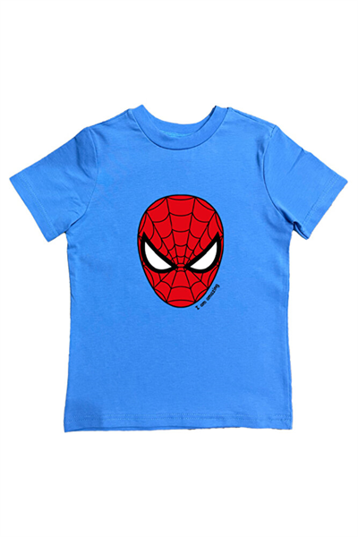 Spiderman baskılı örümcek adam pamuklu penye kumaş yazlık çocuk tişört