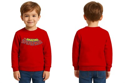 Spiderman baskılı örümcek adam pamuklu kumaş çocuk sweatshirt