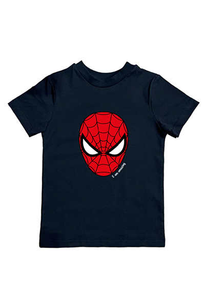 Spiderman baskılı örümcek adam pamuklu penye kumaş yazlık çocuk tişört
