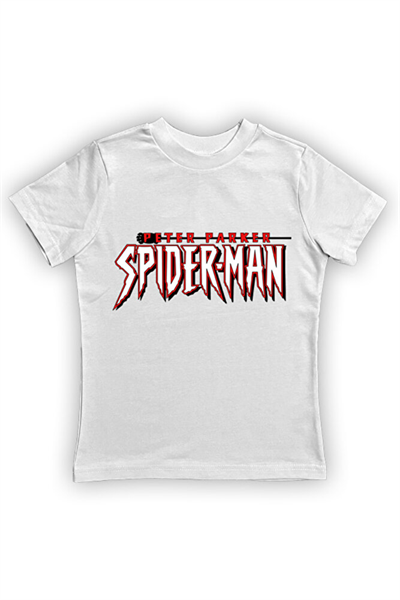 Spiderman baskılı örümcek adam pamuklu penye kumaş yazlık çocuk tişört