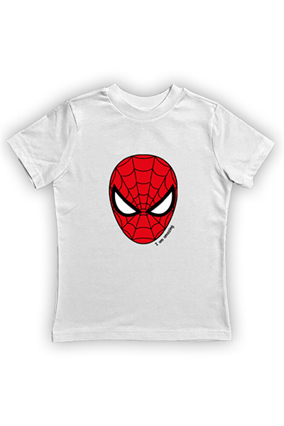 Spiderman baskılı örümcek adam pamuklu penye kumaş yazlık çocuk tişört