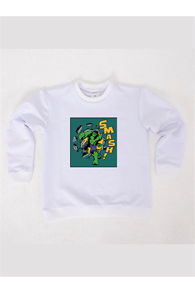 Spiderman baskılı pamuklu kumaş çocuk sweatshirt