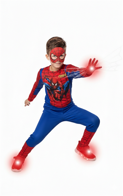 Spiderman kostümü kaslı Yeni çocuk Örümcek adam Kaslı kostümü maskeli parti kıyafeti