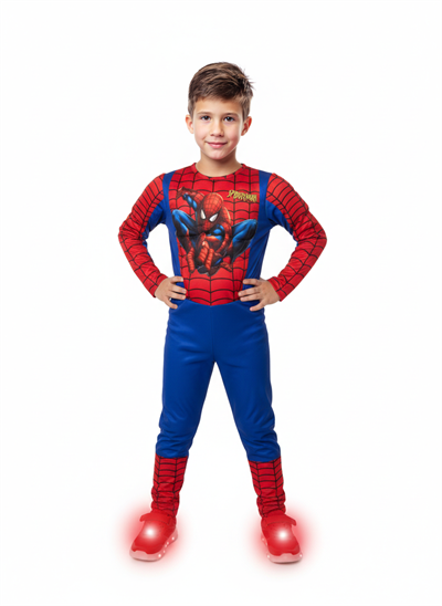 Spiderman kostümü kaslı Yeni çocuk Örümcek adam Kaslı kostümü maskeli parti kıyafeti