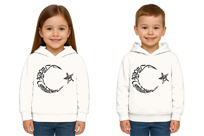 Unisex Ay Yıldızlı 19 Mayıs 29 Ekim 23 Nisan 10 Kasım Atatürk Çocuk Kapüşonlu Sweatshirt