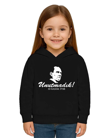 Unisex Ay Yıldızlı 19 Mayıs 29 Ekim 23 Nisan 10 Kasım Atatürk Çocuk Kapüşonlu Sweatshirt