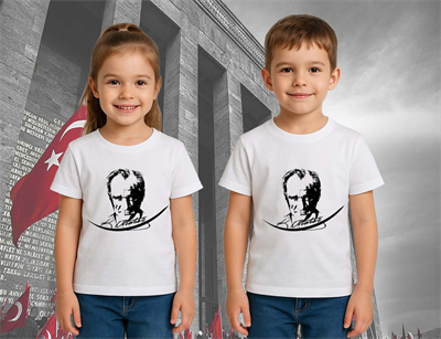 Unisex Ay Yıldızlı T-Shirt 19 Mayıs 29 Ekim 23 Nisan 10 Kasım Atatürk Çocuk Tişört