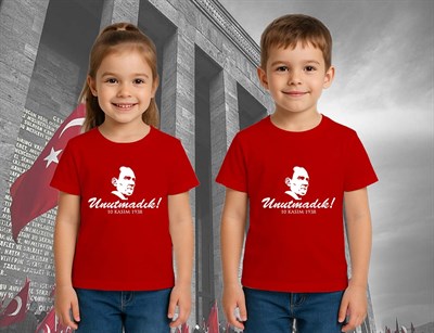 Unisex Ay Yıldızlı T-Shirt 19 Mayıs 29 Ekim 23 Nisan 10 Kasım Atatürk Çocuk Tişört