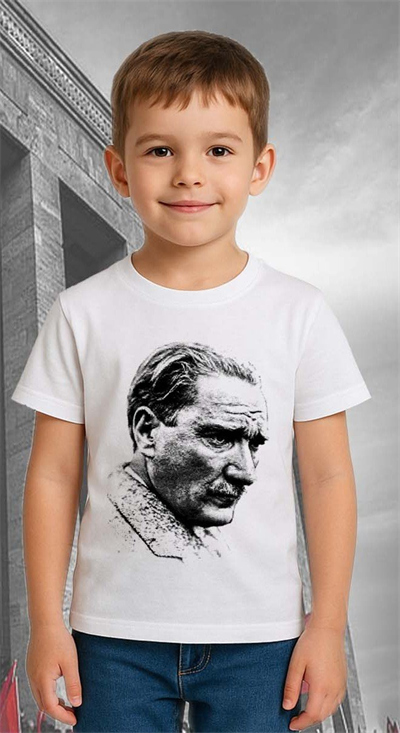Unisex Ay Yıldızlı T-Shirt 19 Mayıs 29 Ekim 23 Nisan 10 Kasım Atatürk Çocuk Tişört