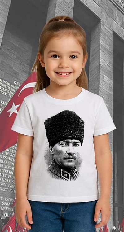 Unisex Ay Yıldızlı T-Shirt 19 Mayıs 29 Ekim 23 Nisan 10 Kasım Atatürk Çocuk Tişört