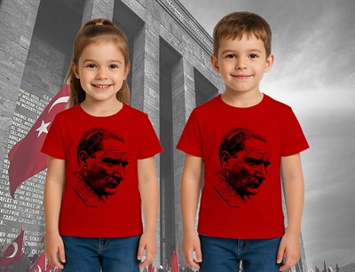 Unisex Ay Yıldızlı T-Shirt 19 Mayıs 29 Ekim 23 Nisan 10 Kasım Atatürk Çocuk Tişört