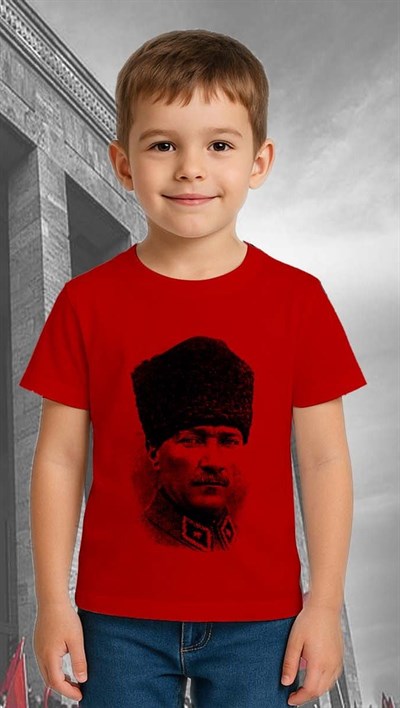 Unisex Ay Yıldızlı T-Shirt 19 Mayıs 29 Ekim 23 Nisan 10 Kasım Atatürk Çocuk Tişört