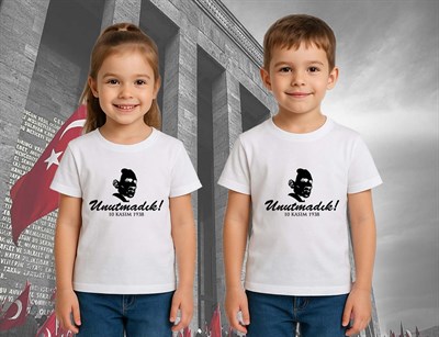 Unisex Ay Yıldızlı T-Shirt 19 Mayıs 29 Ekim 23 Nisan 10 Kasım Atatürk Çocuk Tişört