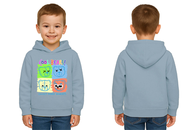 Unisex ayıcık bear Baskılı Çocuk Swaetshirt Kapşonlu 3 İplik Şardonlu