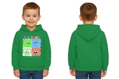 Unisex ayıcık bear Baskılı Çocuk Swaetshirt Kapşonlu 3 İplik Şardonlu