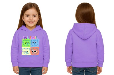 Unisex ayıcık bear Baskılı Çocuk Swaetshirt Kapşonlu 3 İplik Şardonlu