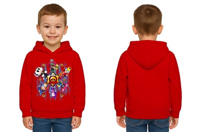 Unisex  Baskılı brawl stars Çocuk Swaetshirt Kapüşonlu 3 İplik Şardonlu