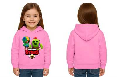 Unisex  Baskılı brawl stars Çocuk Swaetshirt Kapüşonlu 3 İplik Şardonlu
