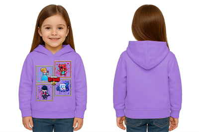 Unisex  Baskılı brawl stars Çocuk Swaetshirt Kapüşonlu 3 İplik Şardonlu