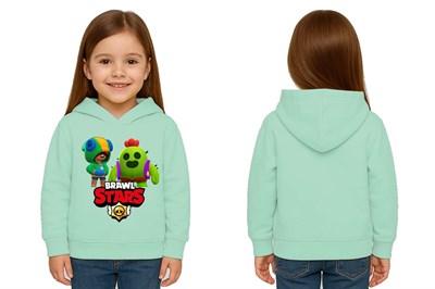 Unisex  Baskılı brawl stars Çocuk Swaetshirt Kapüşonlu 3 İplik Şardonlu