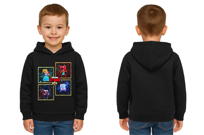 Unisex  Baskılı brawl stars Çocuk Swaetshirt Kapüşonlu 3 İplik Şardonlu