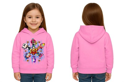 Unisex  Baskılı brawl stars Çocuk Swaetshirt Kapüşonlu 3 İplik Şardonlu