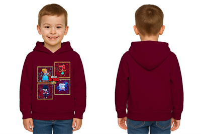 Unisex  Baskılı brawl stars Çocuk Swaetshirt Kapüşonlu 3 İplik Şardonlu