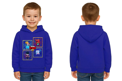 Unisex  Baskılı brawl stars Çocuk Swaetshirt Kapüşonlu 3 İplik Şardonlu