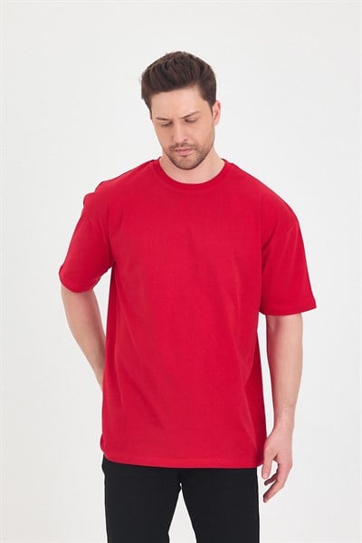 Unısex Baskısız Oversize Büyük T-shirt Pamuklu Penye Kumaş