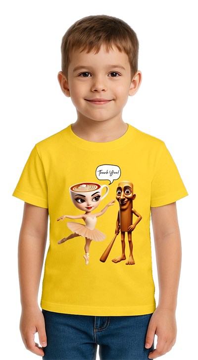 Unisex Brainot Baskılı Çocuk Tişört pamuklu penye kumaş