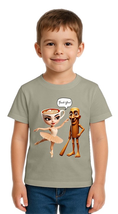 Unisex Brainot Baskılı Çocuk Tişört pamuklu penye kumaş
