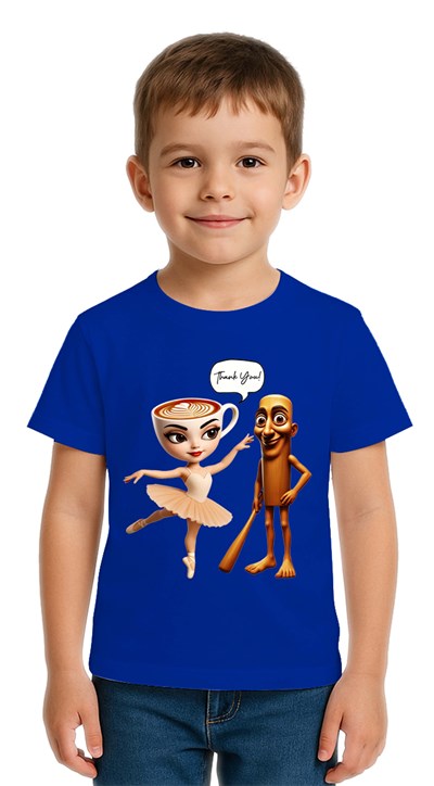 Unisex Brainot Baskılı Çocuk Tişört pamuklu penye kumaş