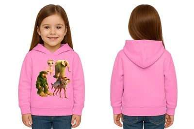 Unisex Brainrot Baskılı Çocuk Swaetshirt Kapüşonlu 3 İplik Şardonlu
