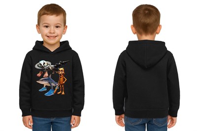 Unisex Brainrot Baskılı Çocuk Swaetshirt Kapüşonlu 3 İplik Şardonlu