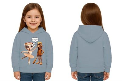 Unisex Brainrot Baskılı Çocuk Swaetshirt Kapüşonlu 3 İplik Şardonlu