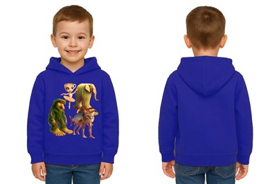 Unisex Brainrot Baskılı Çocuk Swaetshirt Kapüşonlu 3 İplik Şardonlu