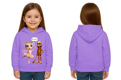 Unisex Brainrot Baskılı Çocuk Swaetshirt Kapüşonlu 3 İplik Şardonlu